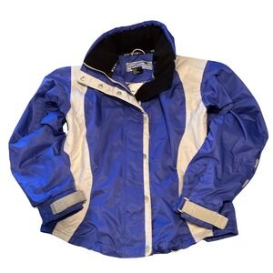 Obermeyer Ridgeline Womens Ski Jacket Blue‎ Gray HydroBlock Size 6 Hooded Coat
